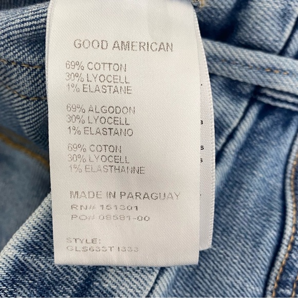 Good American Good Legs Straight Jeans Womens Size 2/26 Distressed Hem - Picture 7 of 8